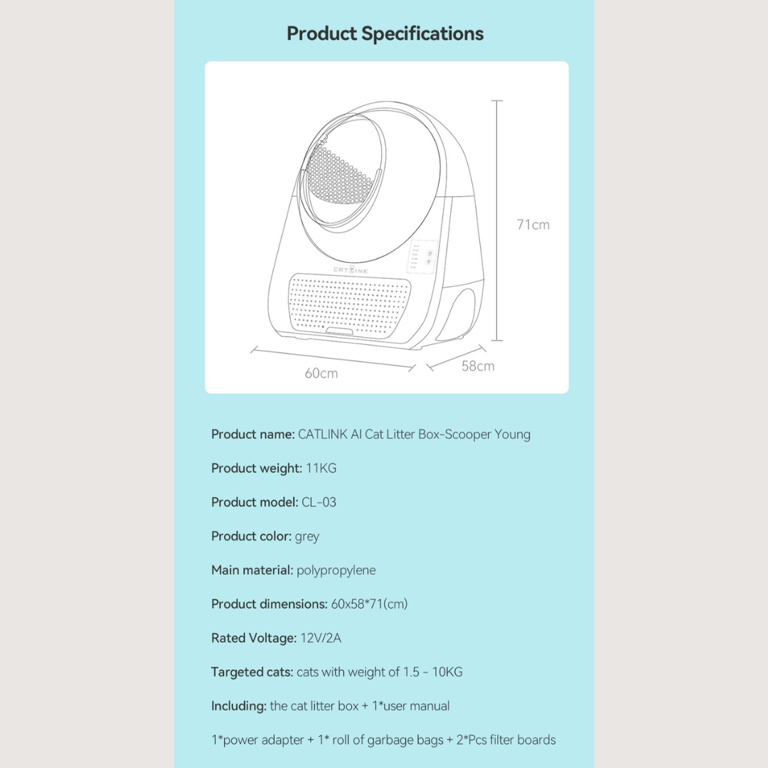 CATLINK - Scooper YOUNG AI Auto Cat Litter Box