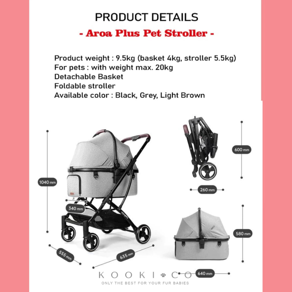 UPPAPETS Pet Stroller - AROA & AROA PLUS
