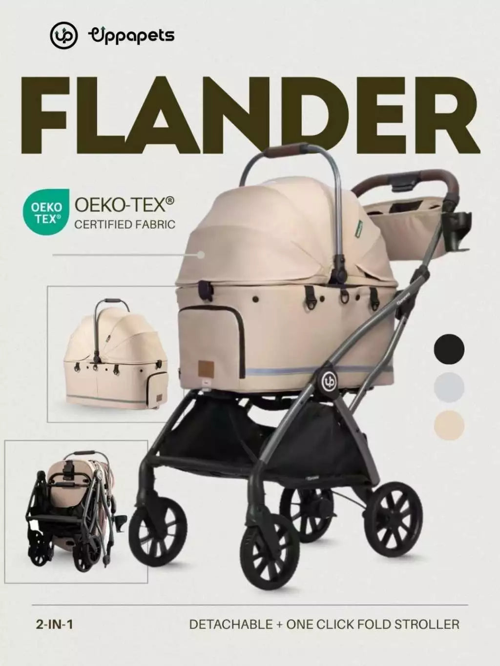 UPPAPETS Pet Stroller - FLANDER