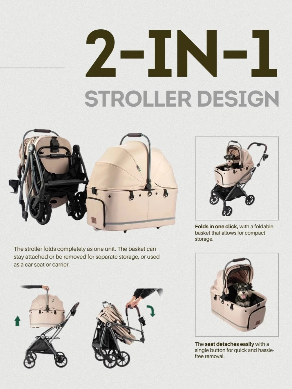 UPPAPETS Pet Stroller - FLANDER