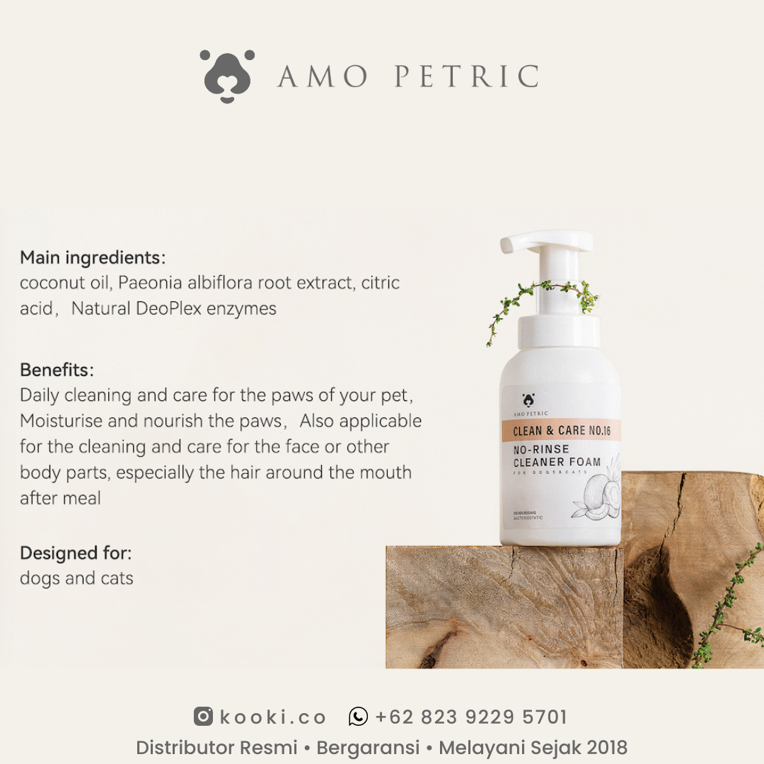 AMO PETRIC - No-Rinse Cleanser Foam for Pets