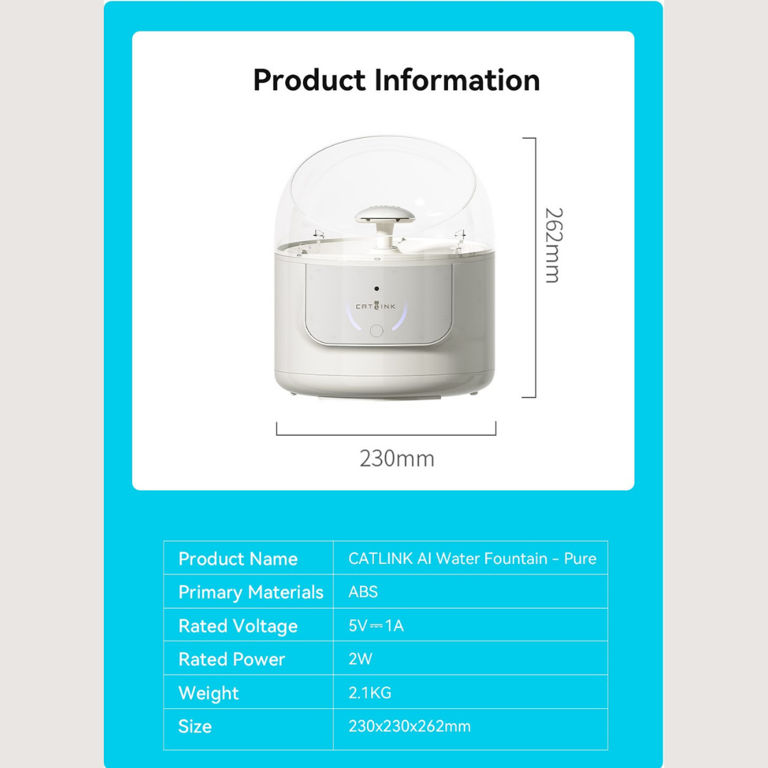 CATLINK - PURE 1 AI Smart Pet Water Fountain