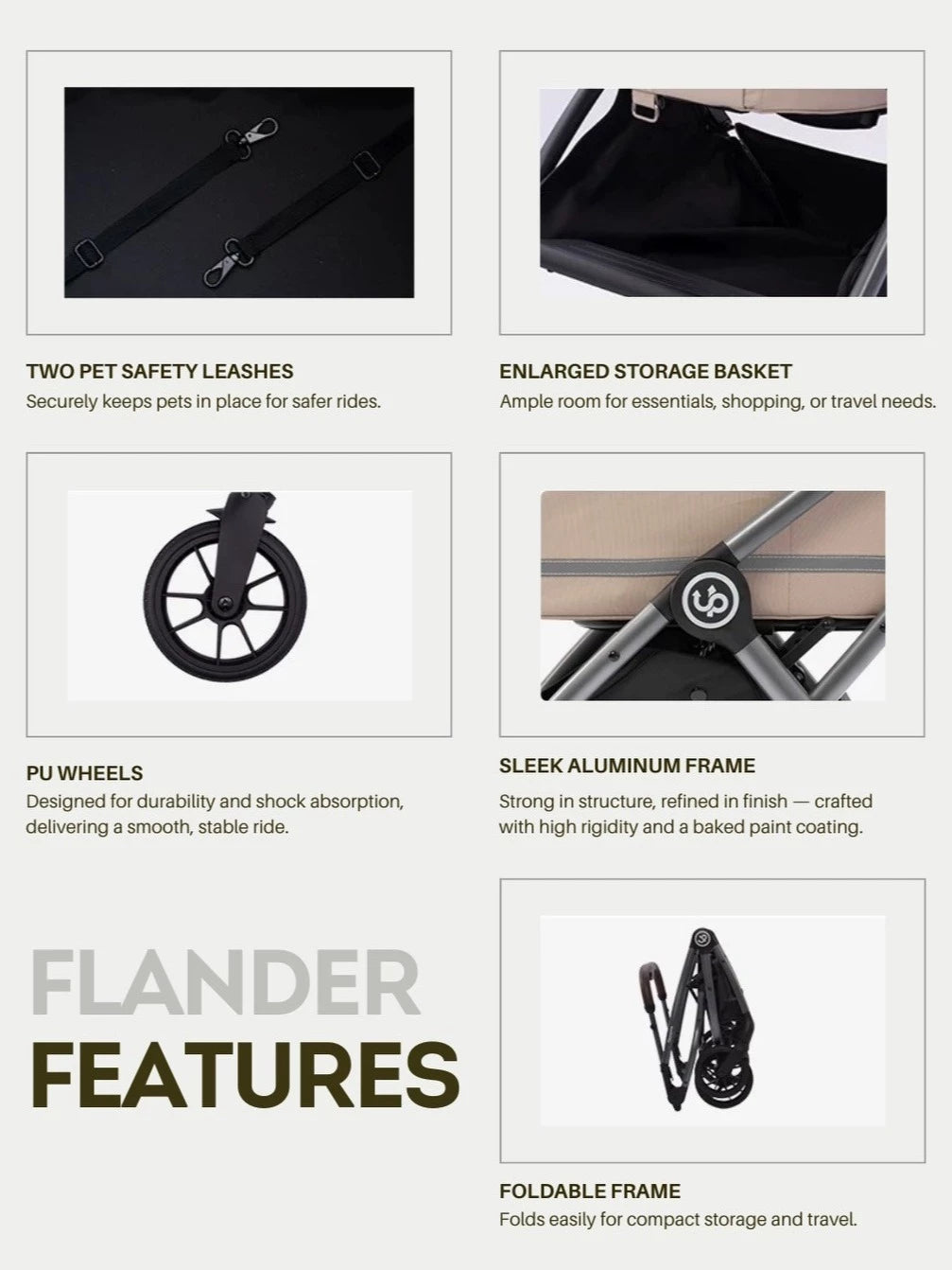 UPPAPETS Pet Stroller - FLANDER