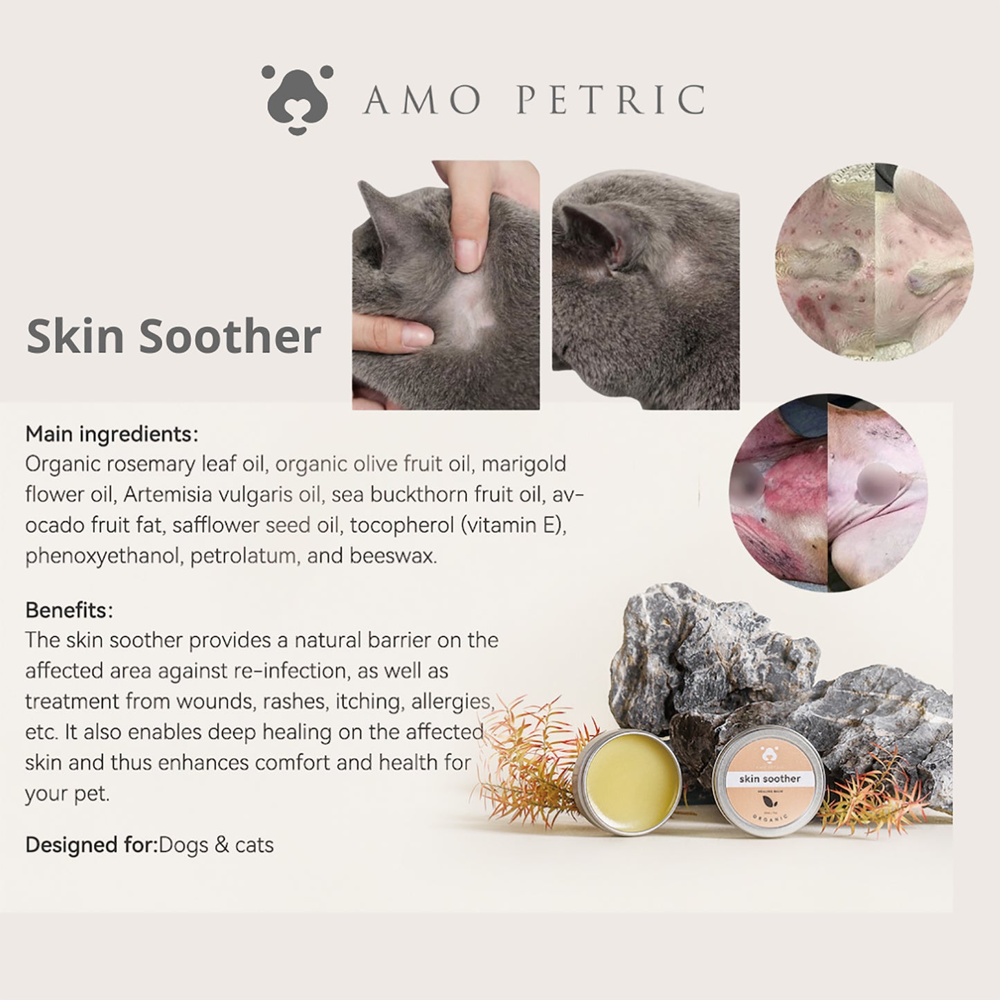 AMO PETRIC - Soothers & Balm for Pets