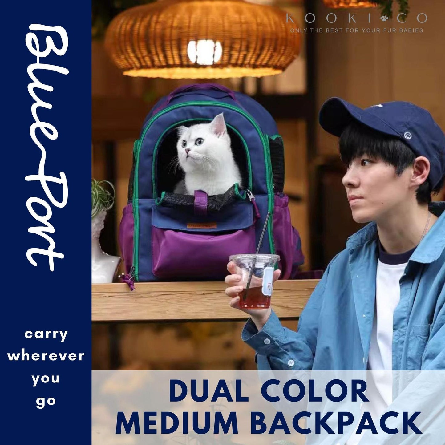 BluePort - Dual Color Medium Backpack