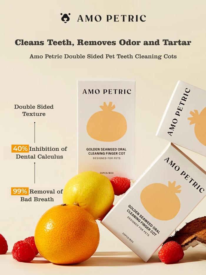 AMO PETRIC - Pet Teeth Finger Wipes / Finger Cots