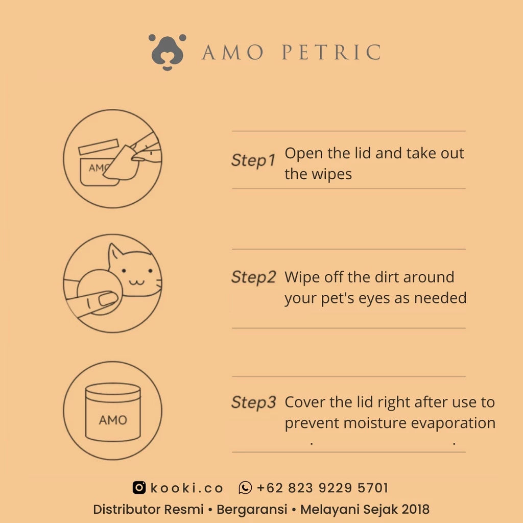 AMO PETRIC - Tear Stain Cotton / Tear Stain Remover Wipes