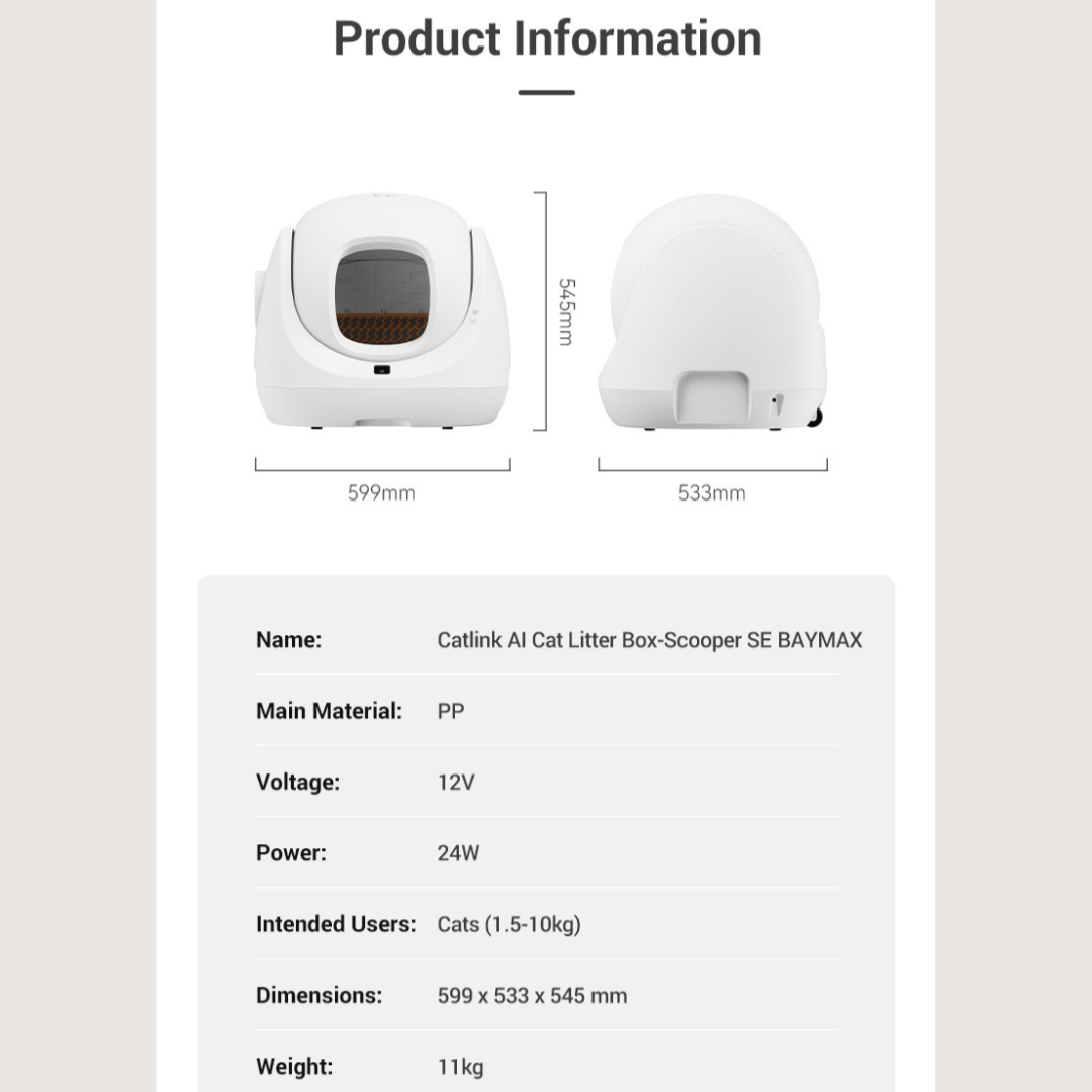 CATLINK - BAYMAX AI Auto Cat Litter Box