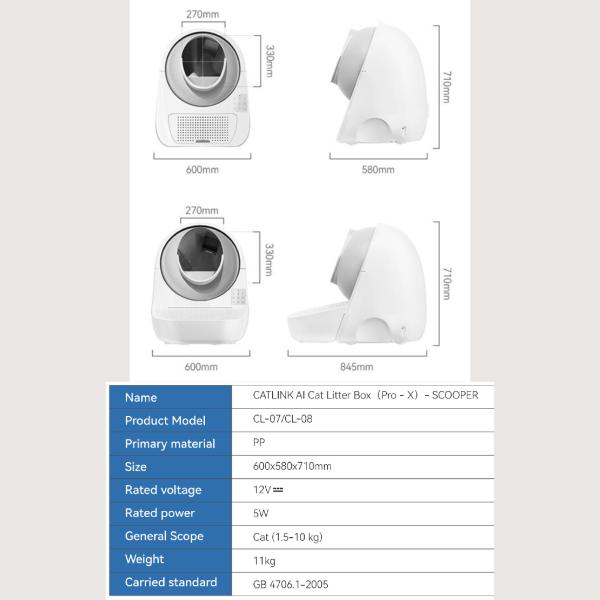 CATLINK - AI Cat Litter Box Automatic Scooper PRO-X Luxury