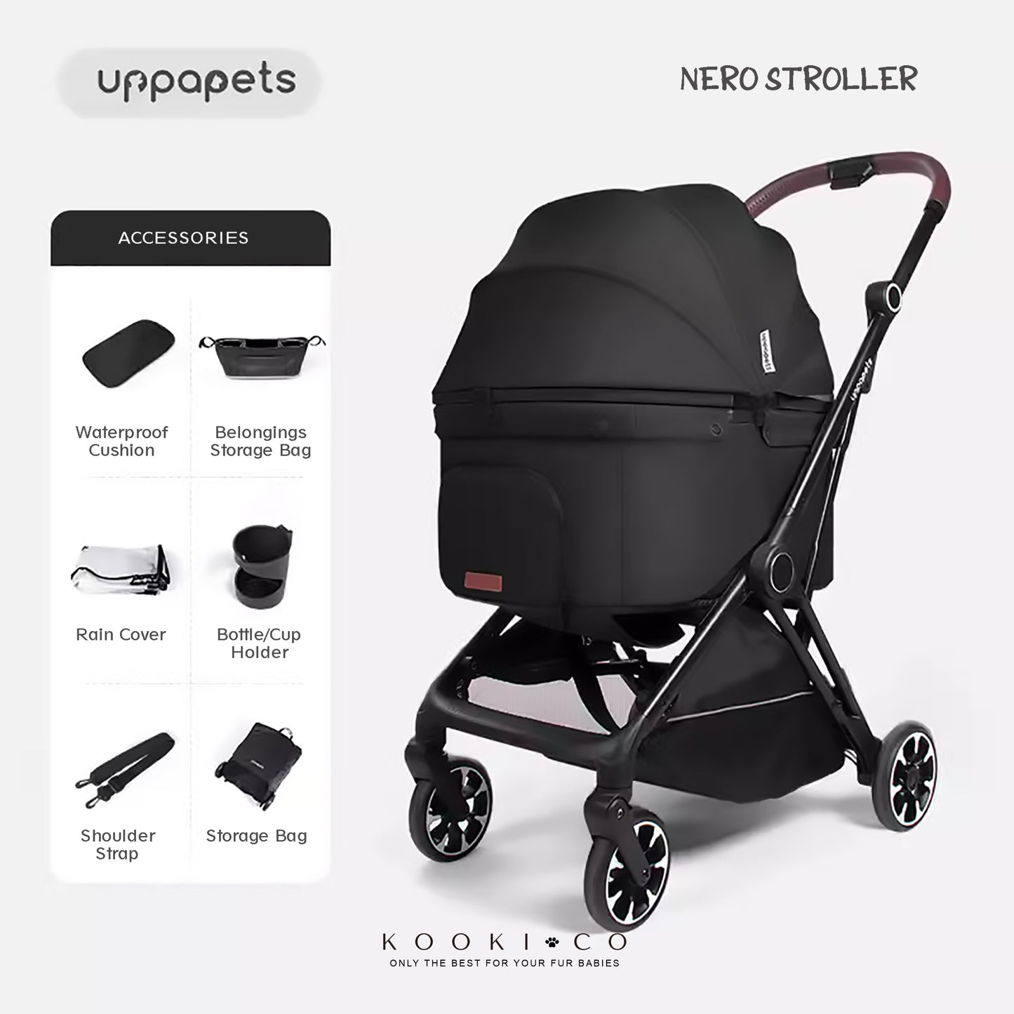 UPPAPETS Pet Stroller - NERO & NERO PLUS