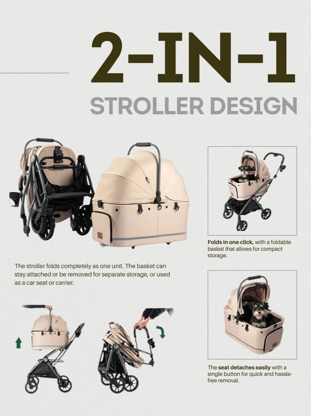 UPPAPETS Pet Stroller - Flander MAX