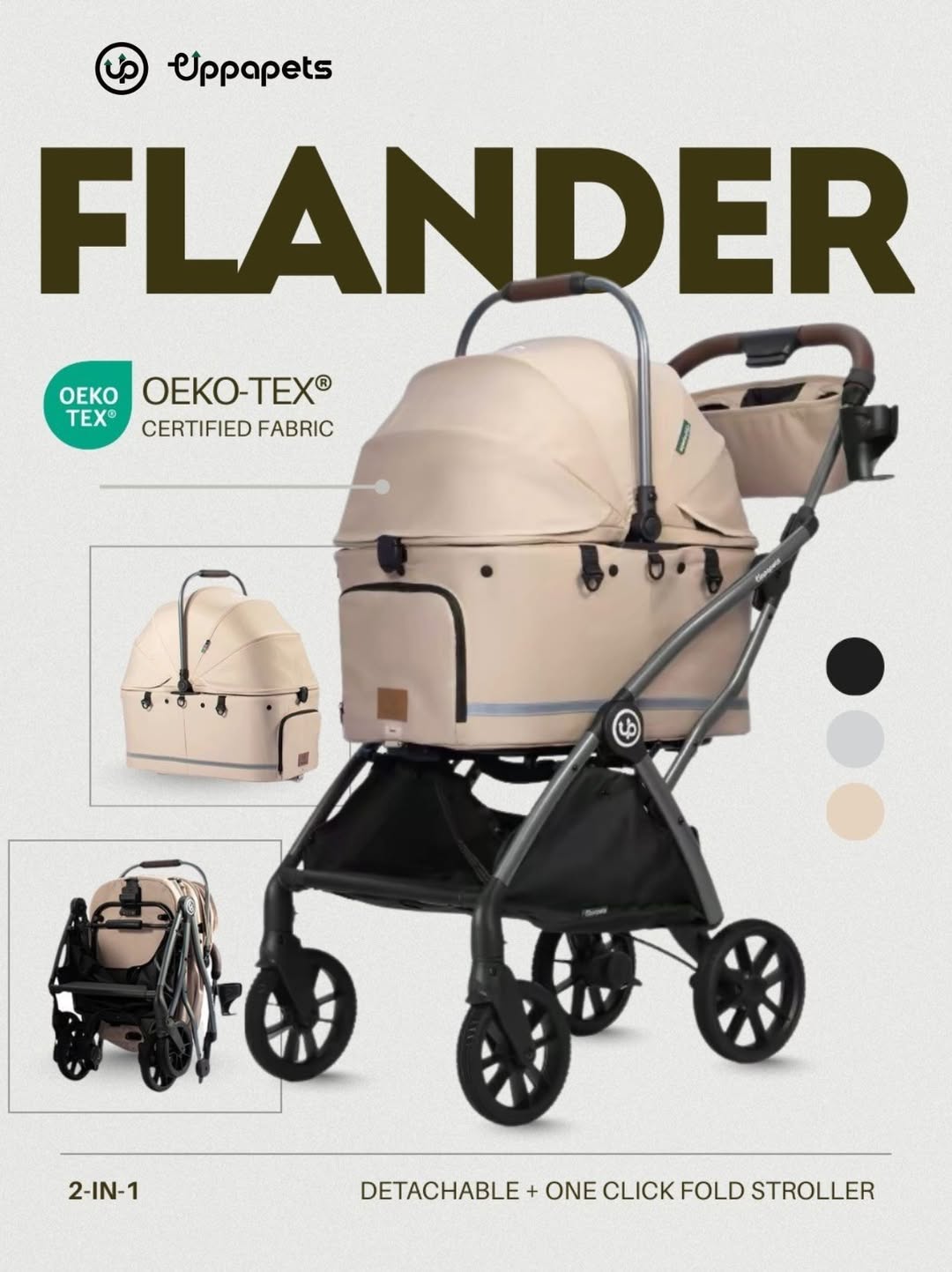 UPPAPETS Pet Stroller - Flander MAX