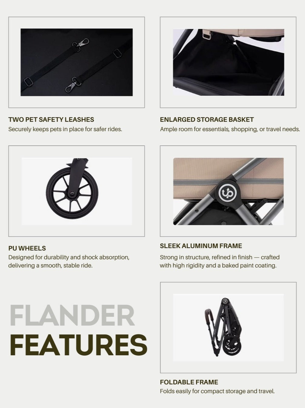 UPPAPETS Pet Stroller - Flander MAX