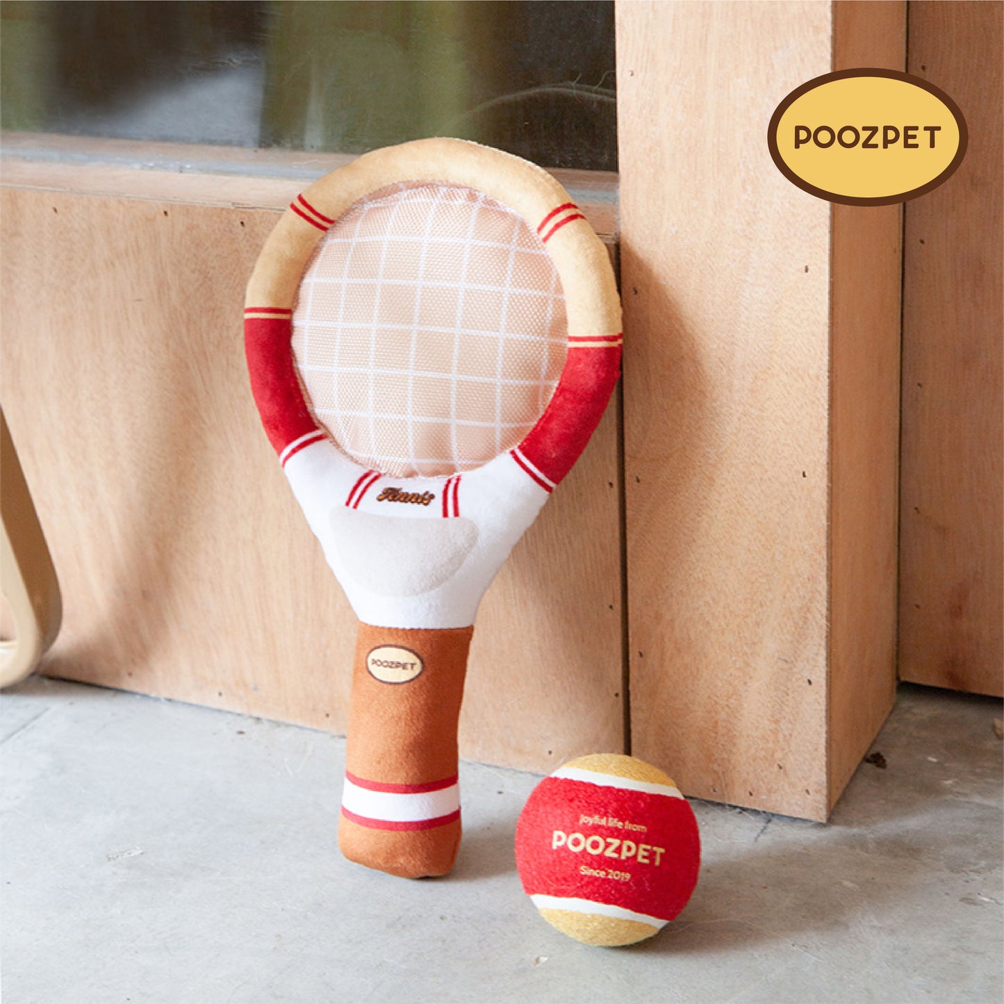 POOZPET - Tennis Racket Pet Toy