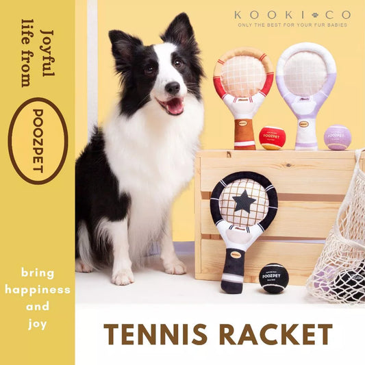 POOZPET - Tennis Racket Pet Toy