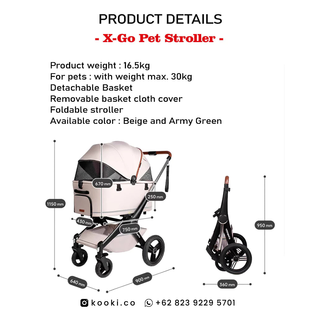 UPPAPETS Pet Stroller - X-GO